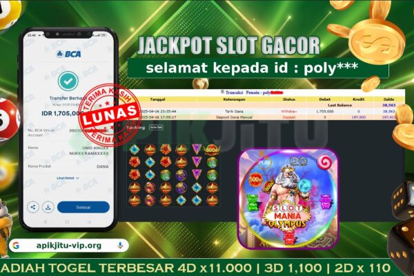 SLOT MANIA OLYMPUS- APIKJITU 17 APRIL 2025
